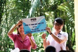 Not only awarded scholarships, but PEB Steel Buildings also built new classrooms at Phan Triem school